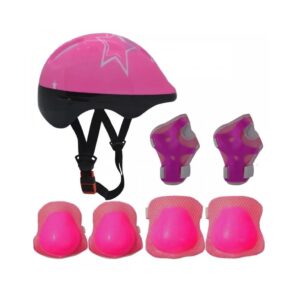 Capacete De Patins Criança Kit De Proteção Infantil Para Patins Patinete Bike Skate Promoção - Oferta na Shopee