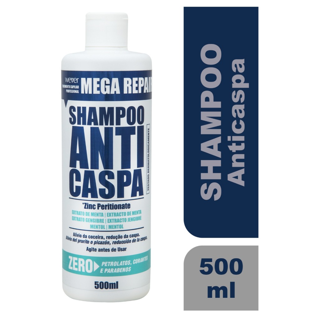Shampoo Anticaspa Wever 500 ml – 1 Unidade Shampoo Anticaspa Wever 500 ml – 1 Unidade