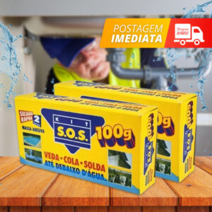 Cola Massa Kit SOS Epoxi - 100g - Oferta na Shopee
