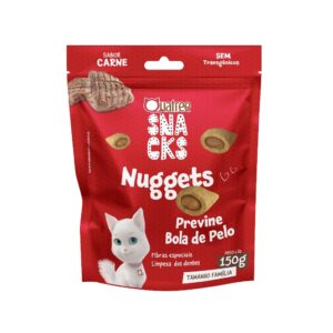 Petisco Snack Quatree Gatos Nuggets Carne Bola de Pelo 150 gr - Oferta na Shopee