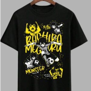 Camisetas Pretas Animes Blusa Naruto Kiubi  Algodão All Might Boku no Hero Camisa Meguru Bachira Blue Lock - Oferta na Shopee