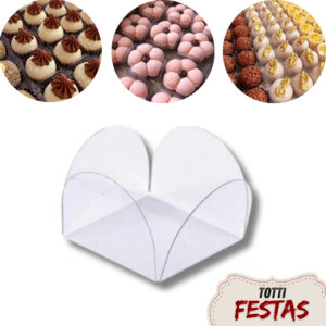 500-1000 Forminhas para Docinhos em Acetato Transparente Crystal Doces Finos Casamento Acrílico Luxo - Oferta na Shopee