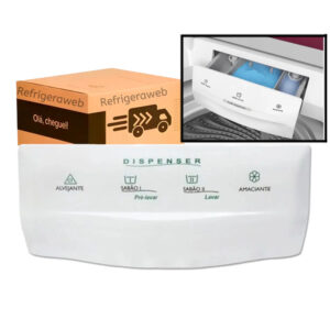 Puxador Dispenser da Gaveta Sabão 4 Divisões Compativel Lavadora Brastemp - Oferta na Shopee