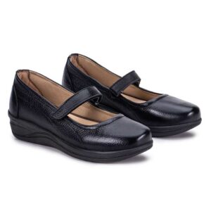 Sapatilha feminina  Boneca Retrô plataforma  em Couro Legítimo ref 1400 - Oferta na Shopee