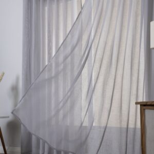Cortina Linho Voil Flame 4 00 m X 2 50 m Linho - Oferta na Shopee