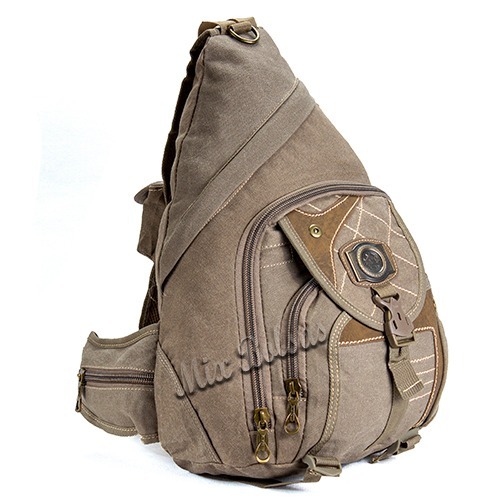 Mochila Lona Reforçada Alça Transversal Excelente Qualidade Mochila Lona Reforçada Alça Transversal Excelente Qualidade - Oferta na Shopee