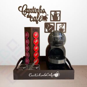 Torre Suporte Porta 20 Cápsulas Café Dolce Gusto Três Corações Café Expresso Mdf chá bule cafeteira - Oferta na Shopee