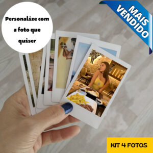 Kit 4 Mini fotos Revelação Personalizado - Cabe na Capinha do Celular Papel Foto Full HD Casal - Oferta na Shopee