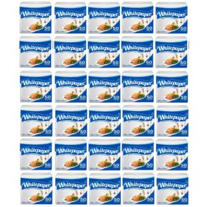 30 Guardanapos Folha Simples 30x30cm Whitepaper 50fls Branco - Oferta na Shopee