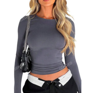 Blusa Manga Longa SUPLEX Baby tee Tshirt Inverno Gola O Forro Duplo - Oferta na Shopee