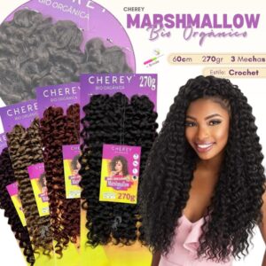 Cabelo Bio Orgânico Cacheado Para Crochet Braids Marshmallow Cherey 270gr - Oferta na Shopee