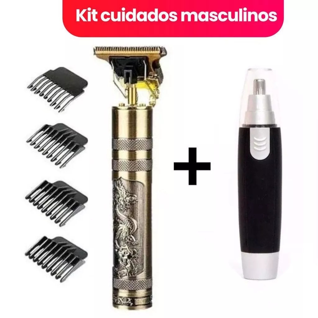 Kit Maquina cortar cabelo acabamento barbear barbeador eletrico Kit Maquina cortar cabelo acabamento barbear barbeador eletrico - Oferta na Shopee