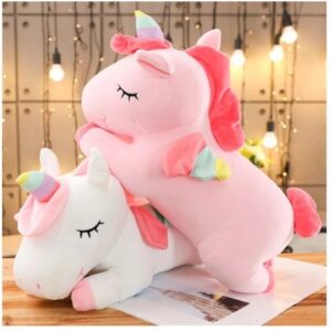 Unicórnio De Pelúcia Flexível - Kawaii Unicórnio Pelúcia Brinquedo Macio Animal Cavalo Bebê Conforto Travesseiro - Oferta na Shopee