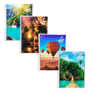 Caderno Espiral 1 e 10 Matérias 96 e 200 Folhas Capa Flexivel Universitário - Oferta na Shopee
