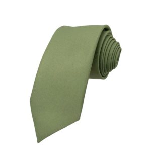 Gravata Verde Oliva Clara Lisa Para Padrinhos de Casamento