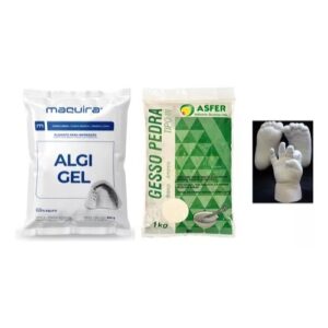 Kit Alginato + Gesso Pedra + Espátula - Moldagem Pé Mão - Envio Imediato - Oferta na Shopee