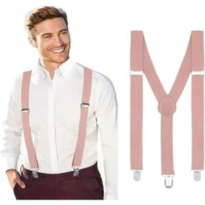 suspensório ajustável adulto feminino e masculino bege - Oferta na Shopee