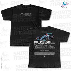 Camiseta F1 escuderia AMG George Russell #63 Fórmula 1 100% algodão - Oferta na Shopee