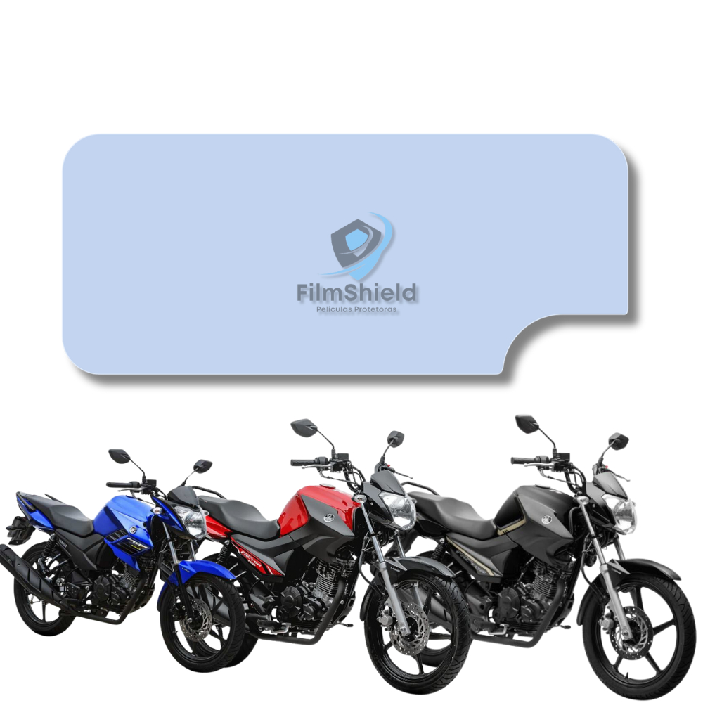Película protetora painel tela YBR150 YBR125 YBR125I Factor proteção antirrisco 2016 até 2024 Película protetora painel tela YBR150 YBR125 YBR125I Factor proteção antirrisco 2016 até 2024
