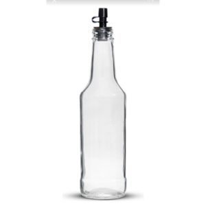 kit C/3 garrafinhas vidro 275ml C/ bico dosador de plástico para azeite