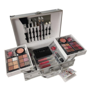 Maleta Prata Com Kit De Maquiagem Portátil Completa - Fenzza - Oferta na Shopee