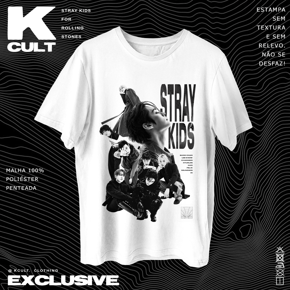 Camiseta Unissex STRAY KIDS ‘for Rolling Stones UK’ SKZ Kpop Aesthetic Camiseta Unissex STRAY KIDS ‘for Rolling Stones UK’ SKZ Kpop Aesthetic