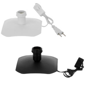 Abajur Luminária de Mesa Quadrado Sem Cupula Com Soquete E27 Bivolt Para 1 Lâmpada Completo - Oferta na Shopee