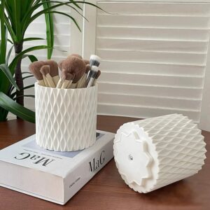 Porta Pinceis e Caneta Giratório de 360° Para Pincéis de Maquiagem/Com Tampa - Oferta na Shopee