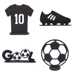 Display Futebol Infantil Aniversário Kit com 4 Unidades MDF Vazado - Oferta na Shopee