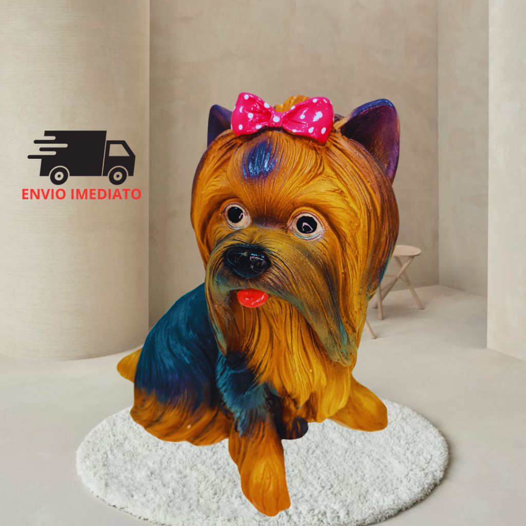 Cofrinho Decorativo Yorkshire em Gesso Azul ou Rosa Presente Cofrinho Decorativo Yorkshire em Gesso Azul ou Rosa Presente - Oferta na Shopee