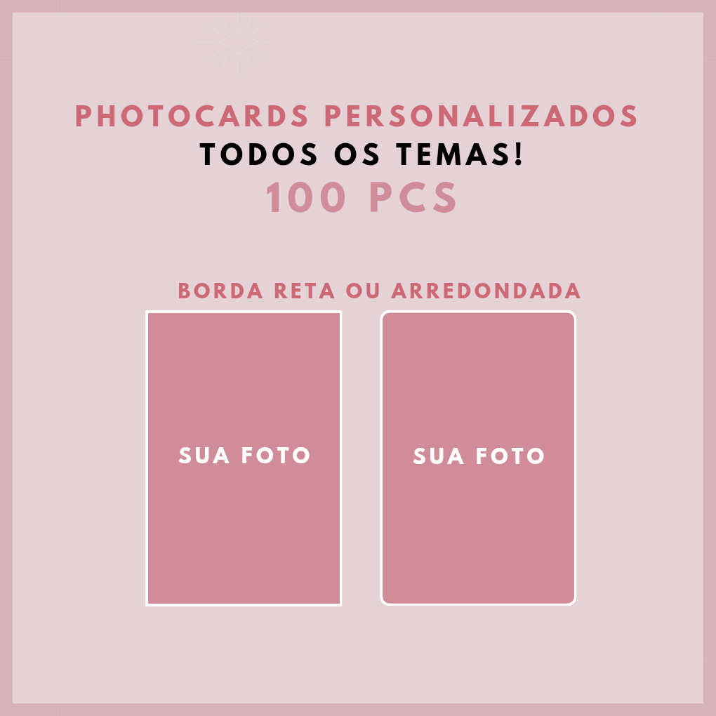 kit Photocards Personalizados FANMADES 100 Unidades – ENVIO EM 3 ÚTEIS kit Photocards Personalizados FANMADES 100 Unidades – ENVIO EM 3 ÚTEIS