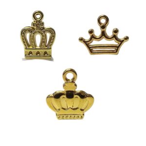 100 Pingentes Coroa Abs para Lembrancinhas Princesa Festa Decoração Boneca Chaveiro e Artesanatos - Oferta na Shopee