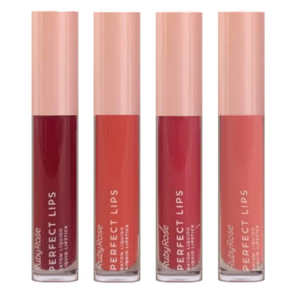 KIT C/4 COR Batom Líquido Perfect Lips Ruby Rose HB-L6200 KIT C/4 COR Batom Líquido Perfect Lips Ruby Rose HB-L6200 - Oferta na Shopee