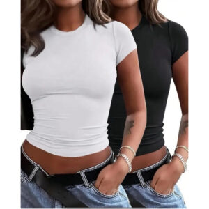 KIT 2 BLUSA BABY LOOK - Oferta na Shopee