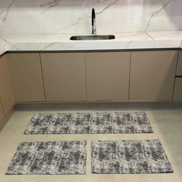 Kit Tapete Passadeira 3 Peças de Cozinha Antiderrapante Geométrica Emborachado Com Bainha Kit Tapete Passadeira 3 Peças de Cozinha Antiderrapante Geométrica Emborachado Com Bainha - Oferta na Shopee