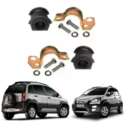 Kit 02 Bucha da Barra Estabilizadora completo Idea Adventure 06/ Doblo ELX 02/ Palio Weekend 97/ .. 23 MM Kit 02 Bucha da Barra Estabilizadora completo Idea Adventure 06/ Doblo ELX 02/ Palio Weekend 97/ .. 23 MM