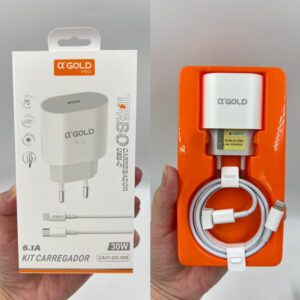 Carregador PD 30W Turbo com Anatel A’Gold Original  CA31 Tomada  Entrada Tipo C - Oferta na Shopee