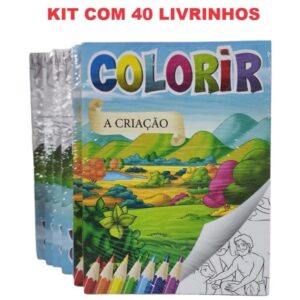 kit 40 livrinhos infatis para colorir Contos Biblícos A Pronta Entrega - Oferta na Shopee