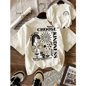 Blusa Feminina Slim Camiseta Estampada "Chose" Leve Dia a Dia