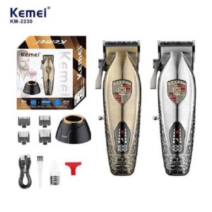 Maquina De Cortar Cabelo Profissional 7500 Rpm Kemei Km-2230 Corte Acabamento Bivolt - Oferta na Shopee