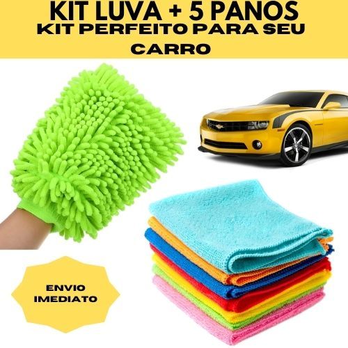 Kit de Lavar Carro Moto Limpeza automotiva Luva +5 Pano Microfibra Super Absorvente Multiuso Kit de Lavar Carro Moto Limpeza automotiva Luva +5 Pano Microfibra Super Absorvente Multiuso - Oferta na Shopee