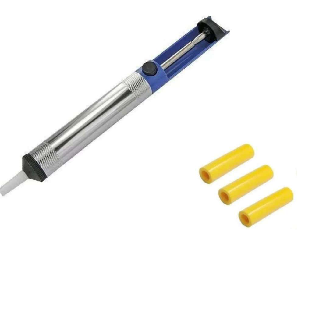 Sugador de solda em Alumino + 3 Protetores de bico Sugador de solda em Alumino + 3 Protetores de bico - Oferta na Shopee