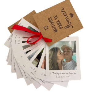 Cartão Motivos para Amar Presente namorado dia dos namorados Casal Mimo Surpresa Amor aniversário um ano de namoro - Oferta na Shopee