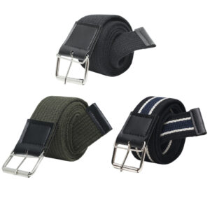 Kit 3 Cinto Masculino De Lona Tecido Gorgorão Largo Fivela De Pino Rolete Alta Qualidade - Oferta na Shopee