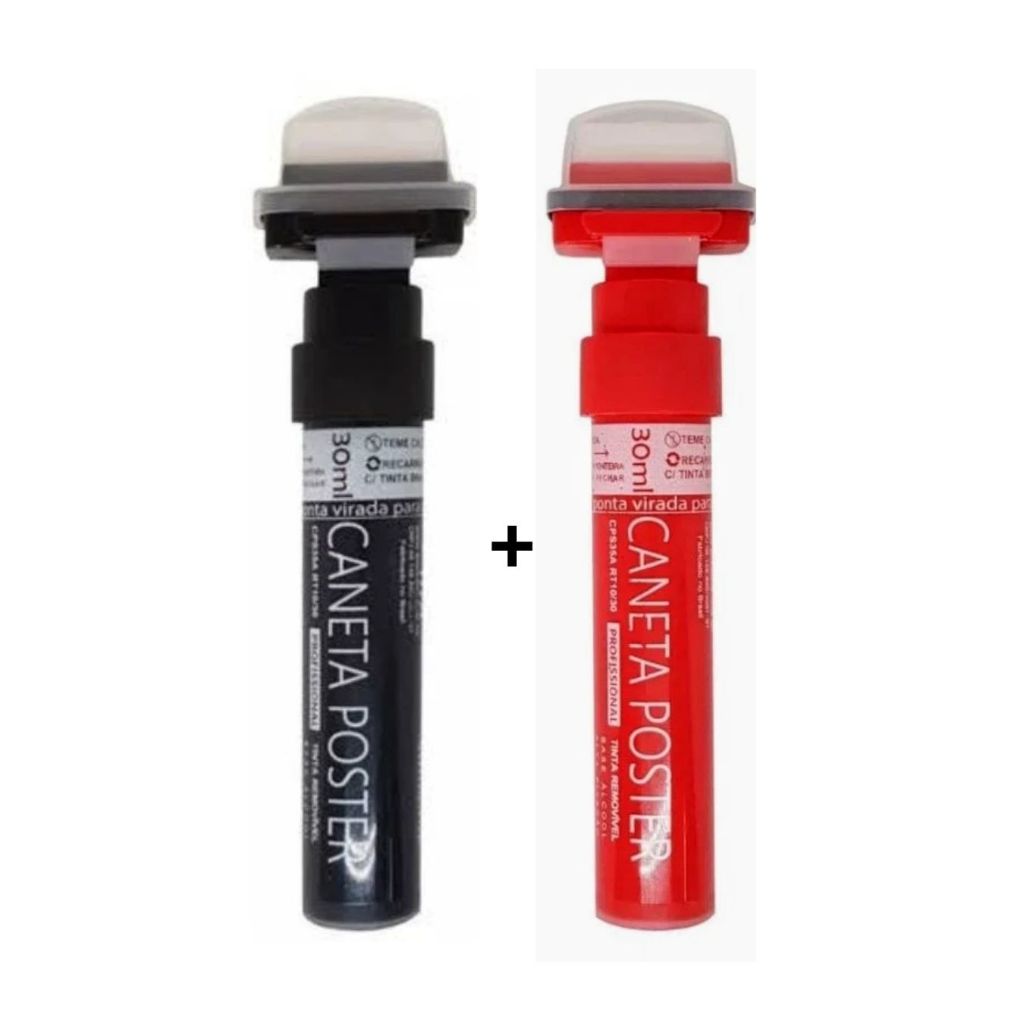 kit com 2 Canetas Poster Pen de 30mm – Alta fixação para escrita em cartazes kit com 2 Canetas Poster Pen de 30mm – Alta fixação para escrita em cartazes