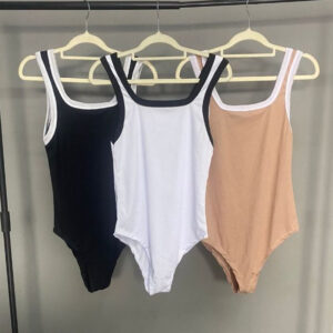 Kit 3 Body Canelado Prémium Regata Bicolor Gola Quadrada Alça Larga Moda Básica - Oferta na Shopee