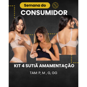 Kit 4 Sutiã Para Amamentação em Microfibra de Poliéster Pós Parto Maternidade tic tac Envio Imediato - Oferta na Shopee