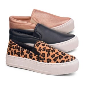 Kit 3 Tênis Feminino Casual Calce Facil Slip On Iate Plataforma - Oferta na Shopee