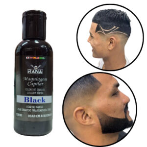Tinta Preta Maquiagem Capilar Pigmentação Aerógrafo Cabelo e Barba cod 522 - Oferta na Shopee