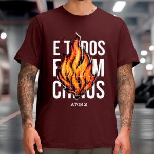 Camiseta Cristã E Todos Foram Cheios Camisa Unissex Casual Cristão 100% Algodão - Oferta na Shopee